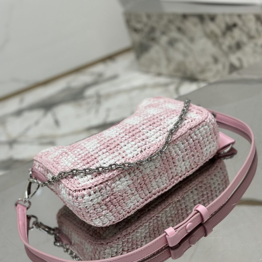 PRADA 1BC204 Raffia Hobo Woven Bag