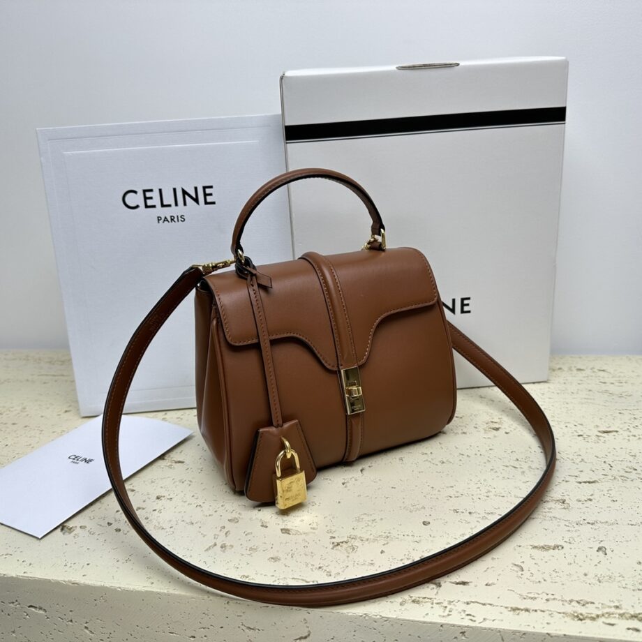 Celine 197983 Mini 16 In Satinated Calfskin