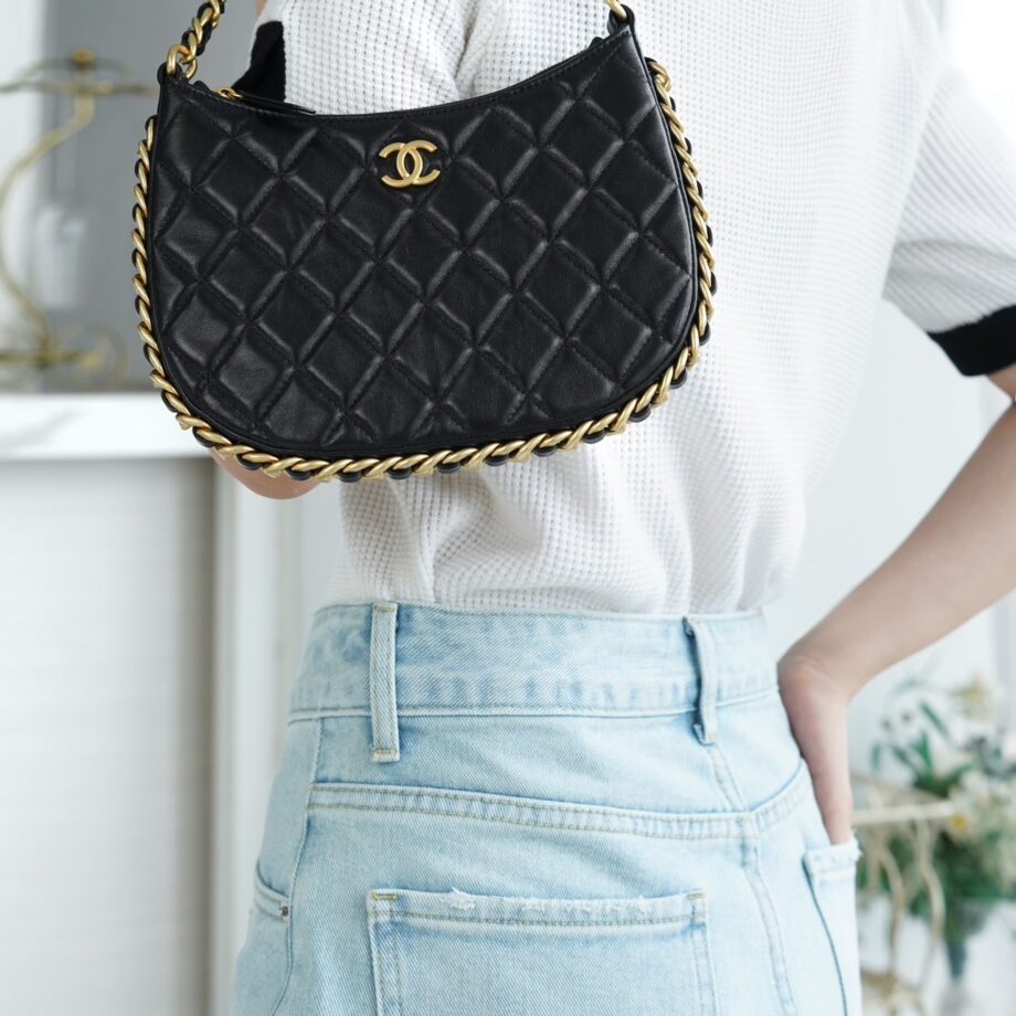 Chanel Black Medium 22B Shoulder Bag