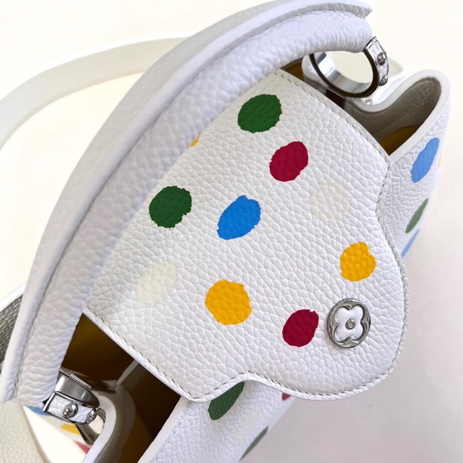 Louis Vuitton M21637 Hand-Painted Polka Dot Print Lv X Yk Capucines Bb Handbag