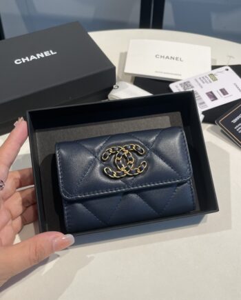 Chanel Black 19 Wallet