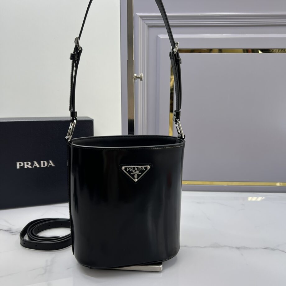 PRADA 1BE059 Black New Bucket Bag