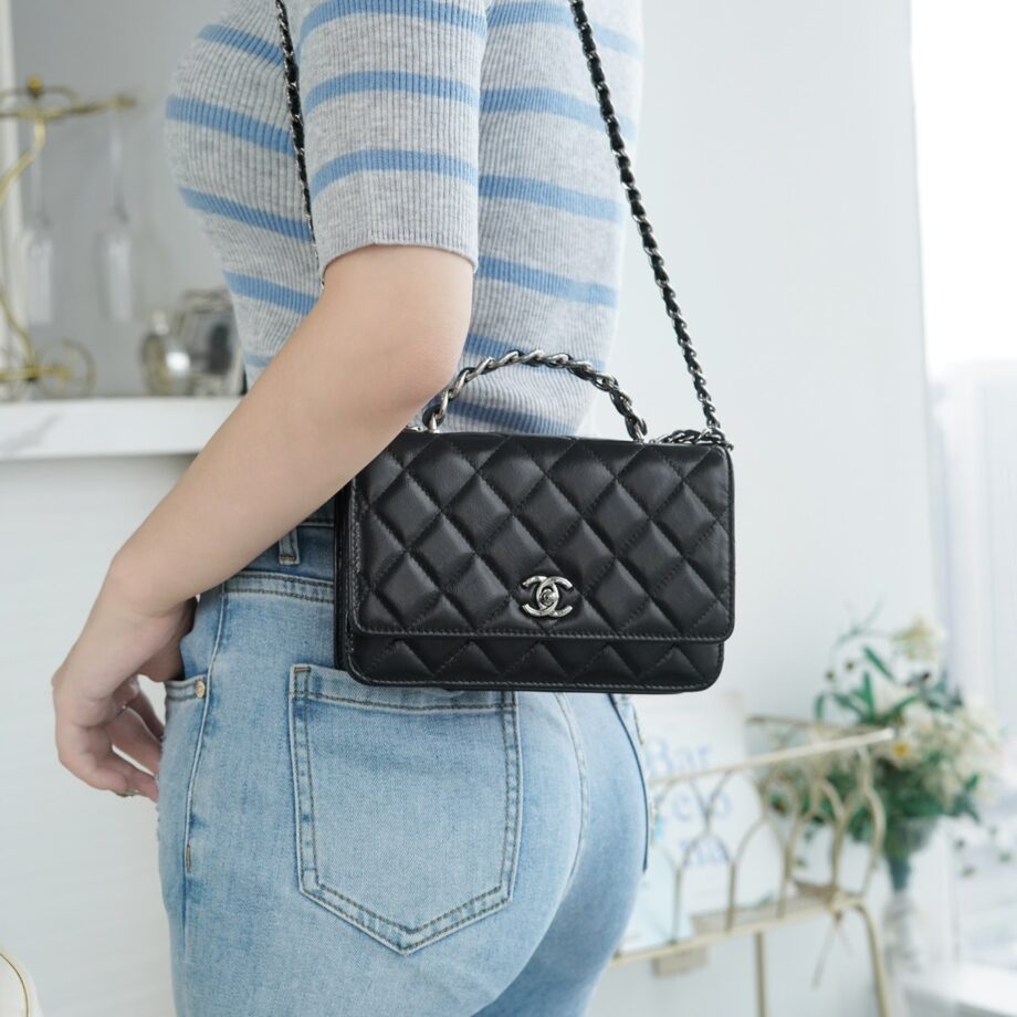 Chanel 23K Rhinestone Handle Woc Bag