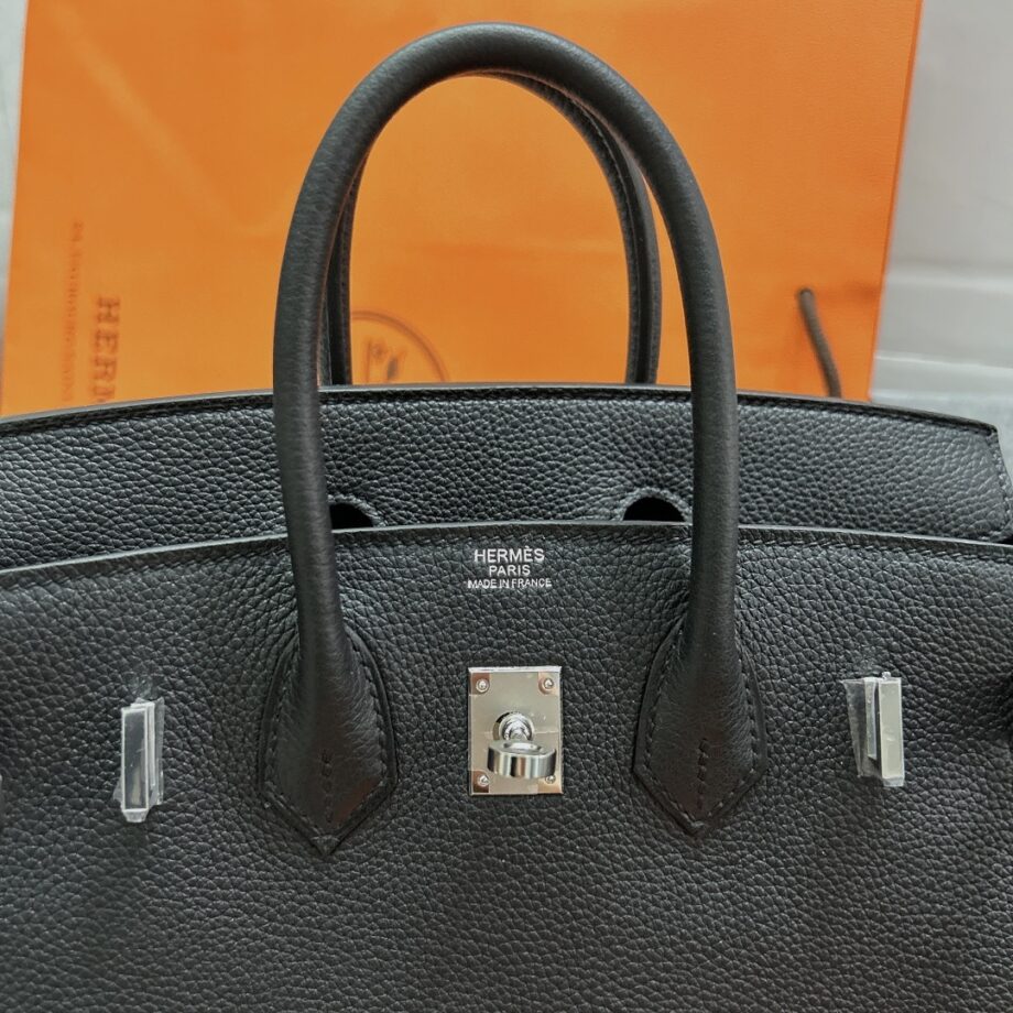 HermèS Birkin25 Black Togo Leather Hand-Stitched Birkin 25