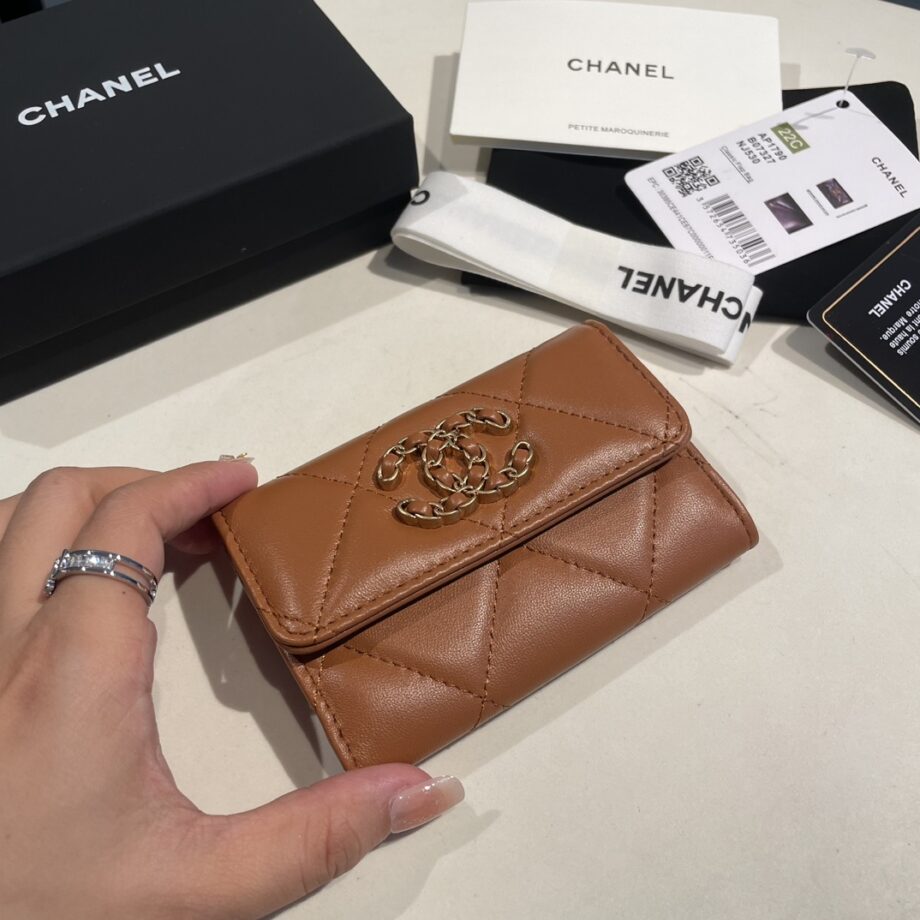 Chanel Brown 19 Wallet