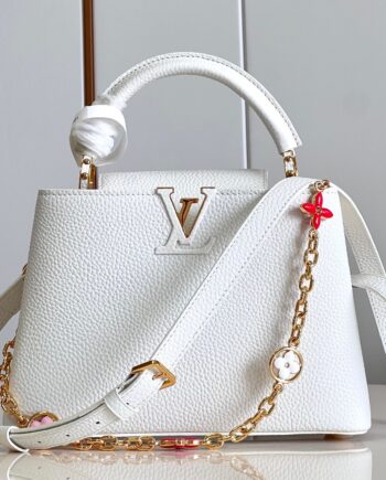 Louis Vuitton M23064 White Capucines Bb Bag