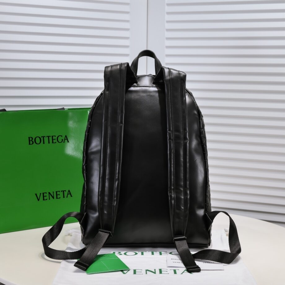 Bottega Veneta 6619 Black Woven Backpack