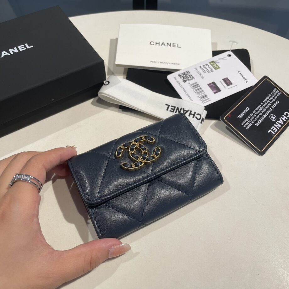 Chanel Black 19 Wallet