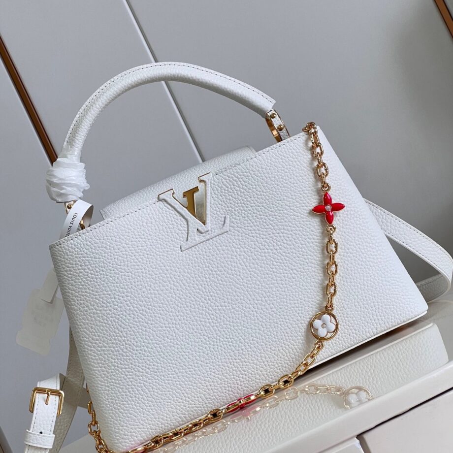 Louis Vuitton M59883 White Capucines Bag