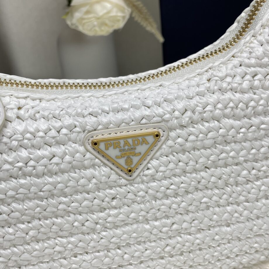 PRADA 1BH204 Handmade Raffia Woven Women'S Bag