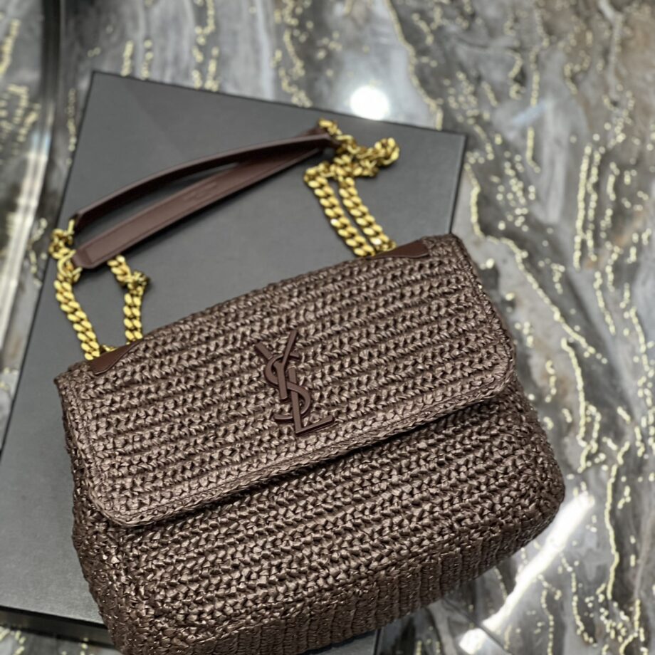 YSL 633158 Niki Raffia Woven Bag 4 Colors Available