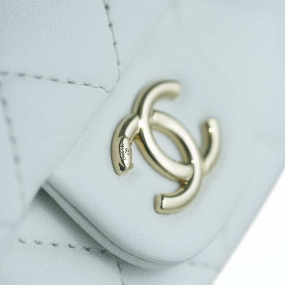 Chanel White Italian Gaiera Lambskin Duma Backpack