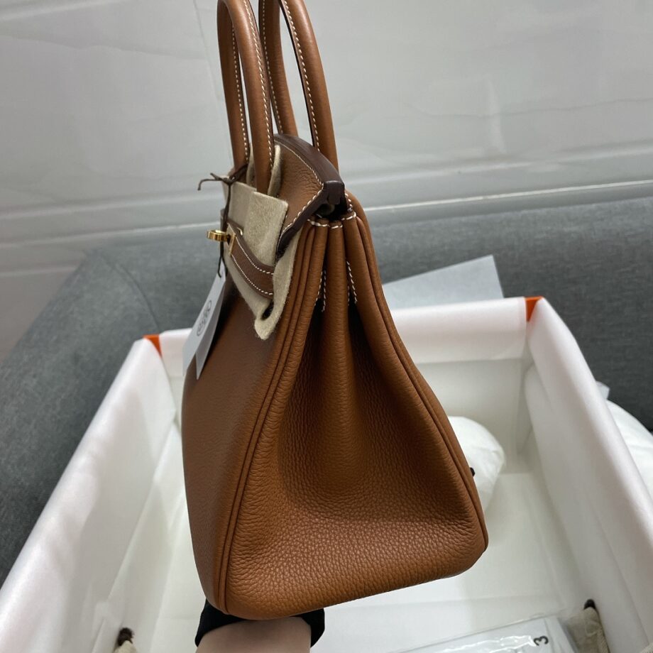 HermèS Birkin 25 Brown Togo Leather Hand-Stitched Birkin 25