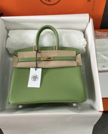 HermèS Birkin25 Avocado Green Togo Leather Hand-Stitched Birkin 25