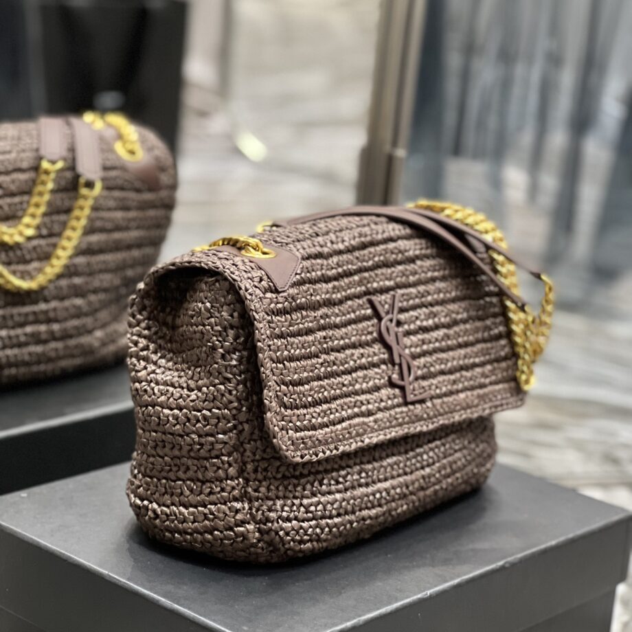 YSL 633158 Niki Raffia Woven Bag 4 Colors Available