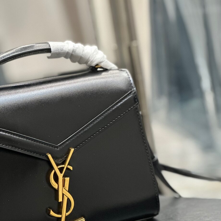 YSL 602716 Black Cassandra Mini Cowhide Handbag