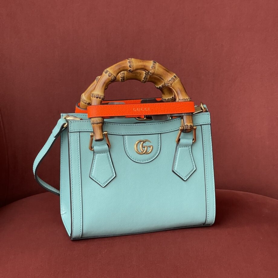 Gucci 702732 Light Blue Diana Mini Tote Bag