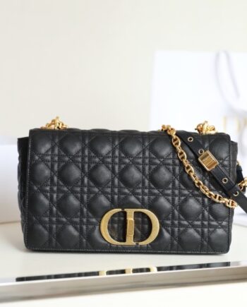 Dior M9243 Black Large Dior Caro Bag