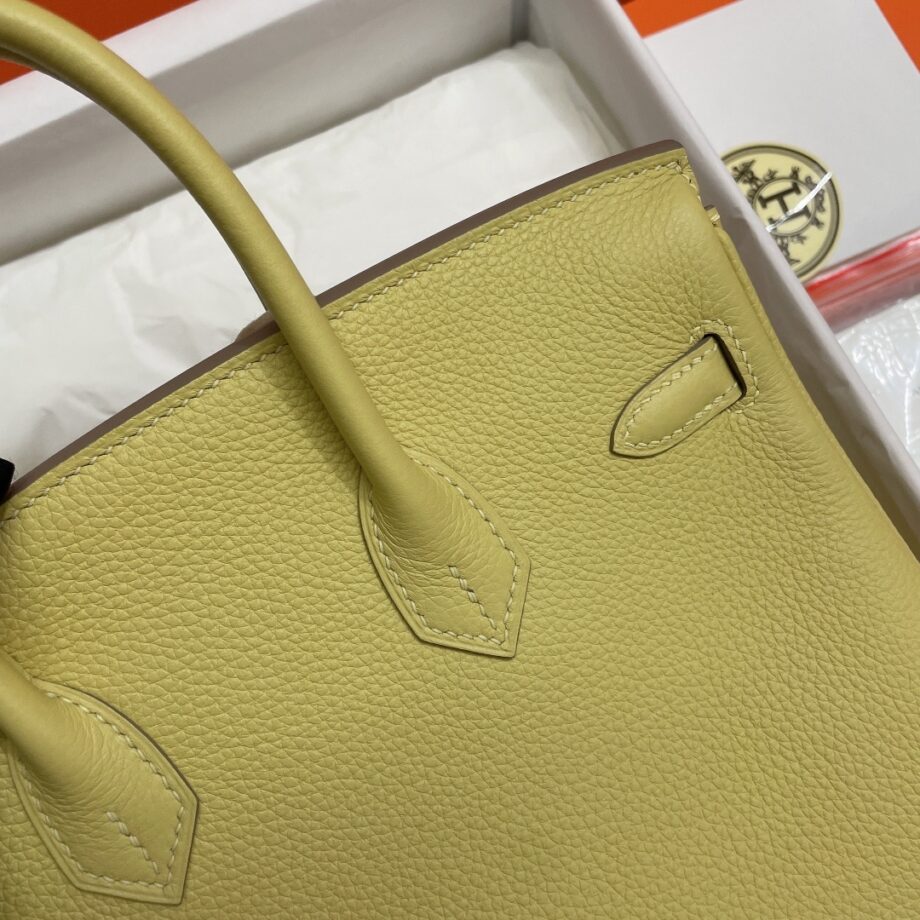 HermèS Birkin25 Yellow Togo Leather Hand-Stitched Birkin 25