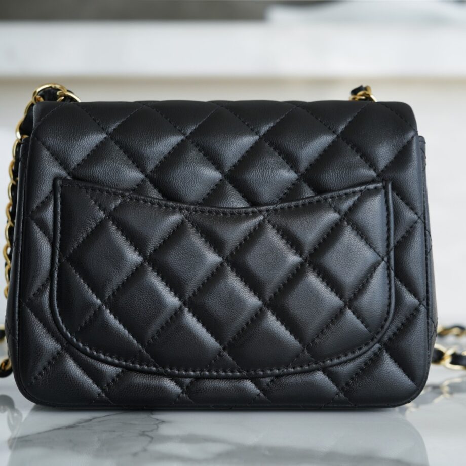 Chanel Black & Gold Hardware French Imported Lambskin Mini Flap Bag