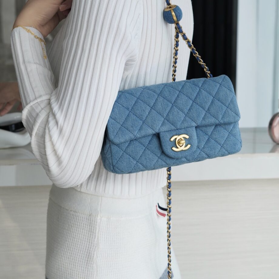 Chanel Denim Mini Flag Bag