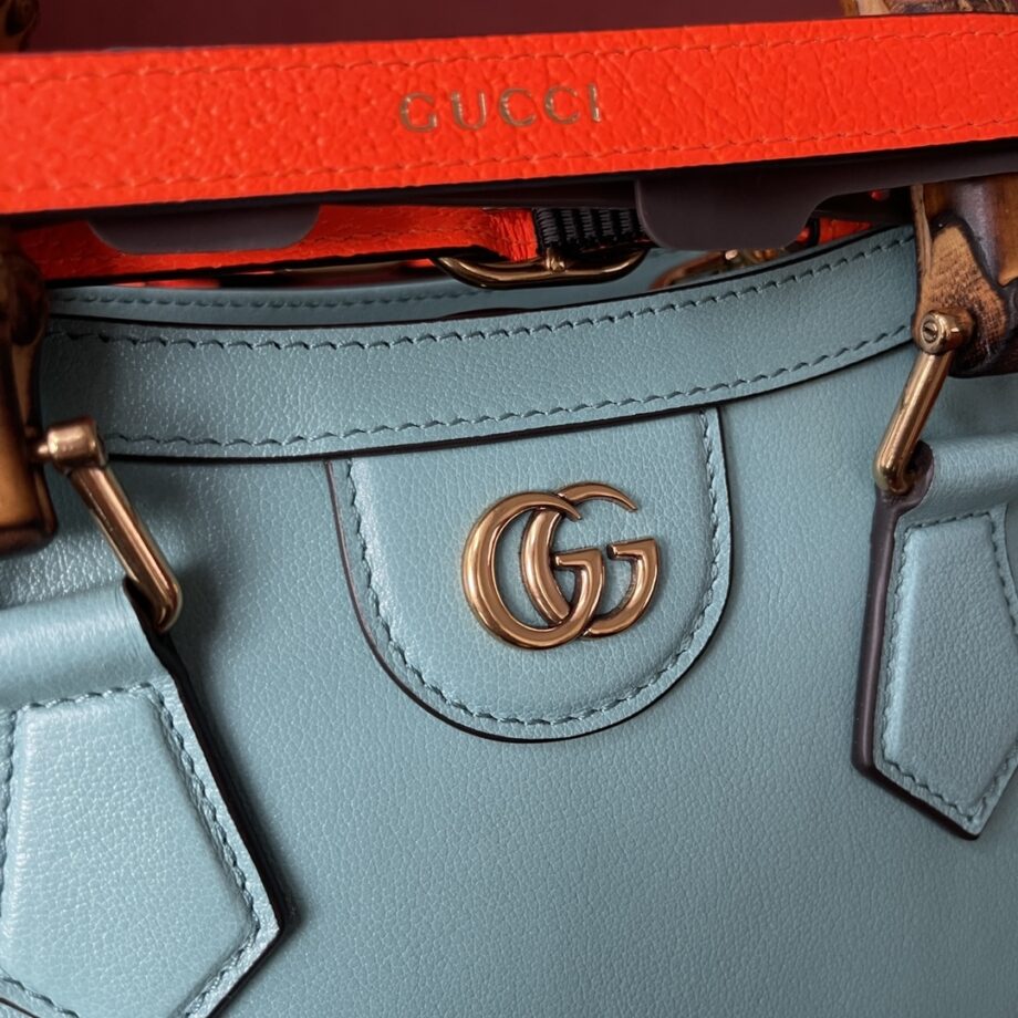 Gucci 702732 Light Blue Diana Mini Tote Bag