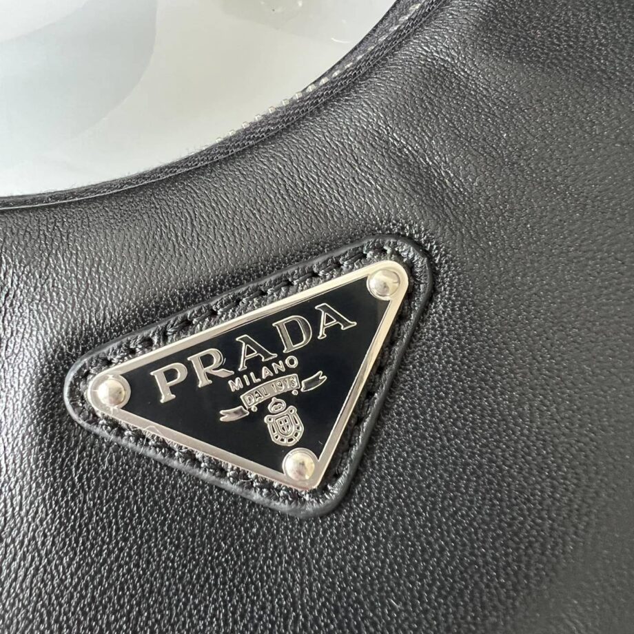 PRADA 1BH204 Sheepskin Hobo Bag