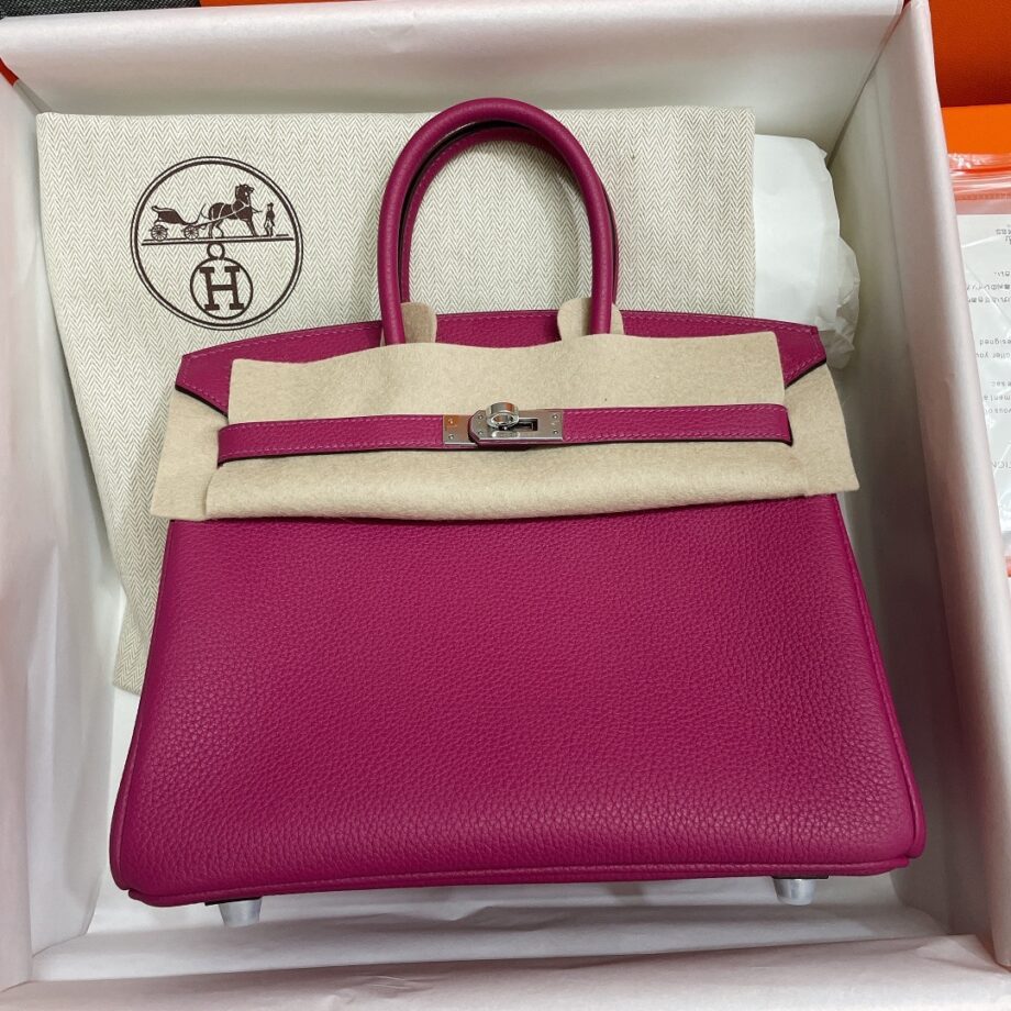 HermèS Birkin25 Rose Violet Togo Leather Hand-Stitched Birkin 25