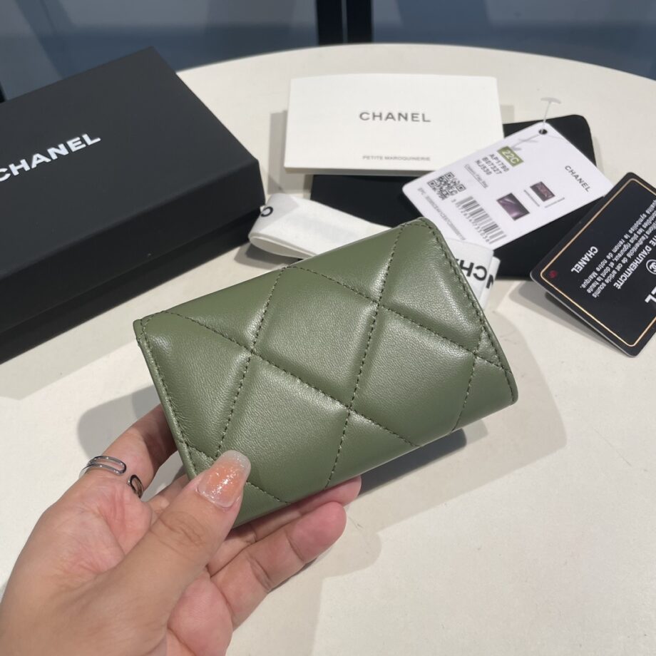 Chanel Green 19 Wallet