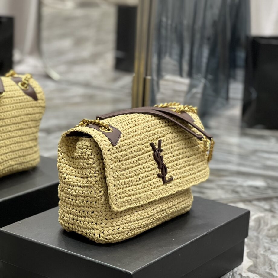 YSL 633158 Niki Raffia Woven Bag 4 Colors Available