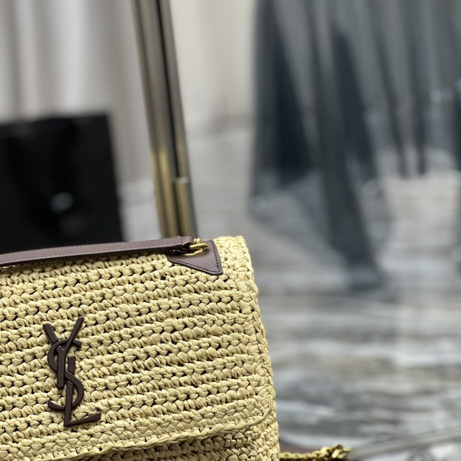 YSL 633158 Niki Raffia Woven Bag 4 Colors Available