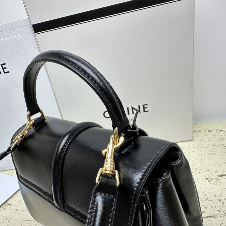 Celine 197983 Black Mini 16 In Satinated Calfskin