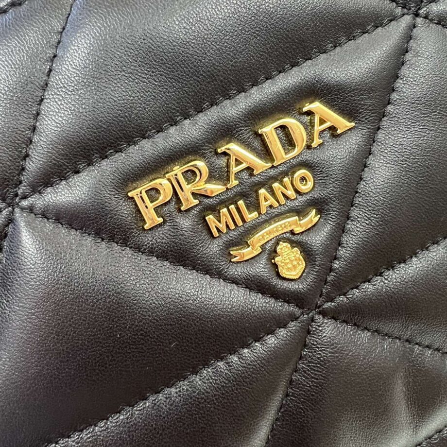 PRADA 1BG449 Large Nappa Tote Bag With Stitching