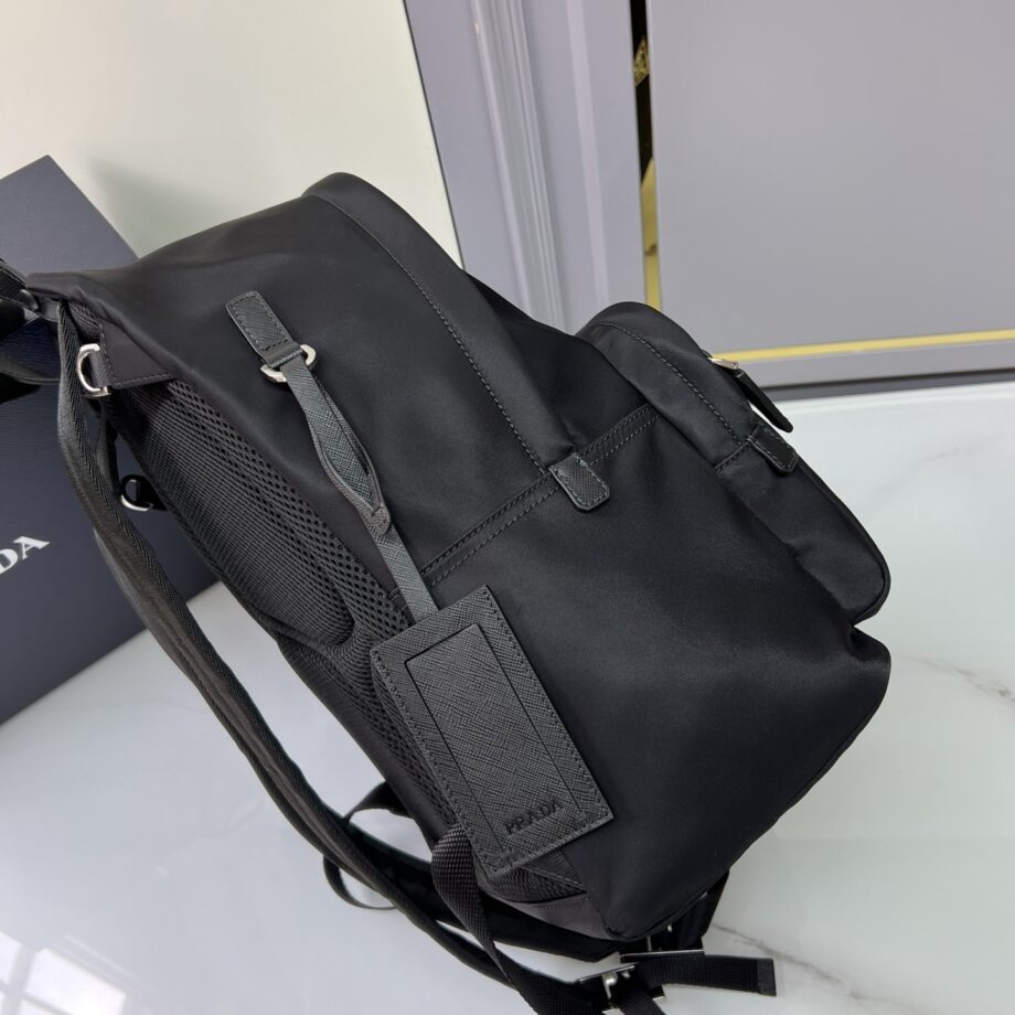 PRADA 2V066 Saffiano Leather & Imported Nylon Fabric Backpack