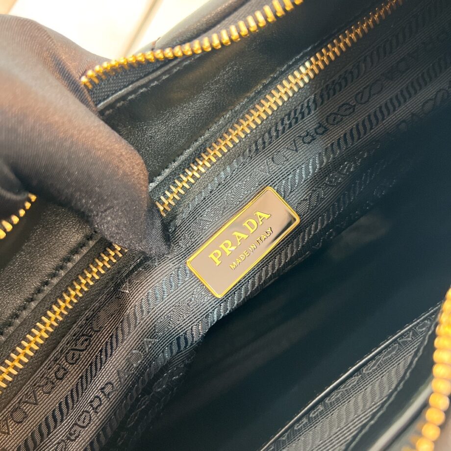 PRADA 1BC183 Large, Topstitched Nappa-Leather Bag