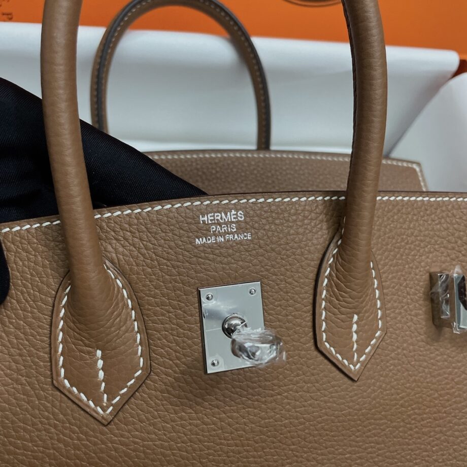 HermèS Birkin25 Brown Togo Cowhide Handmade Sewing Birkin25