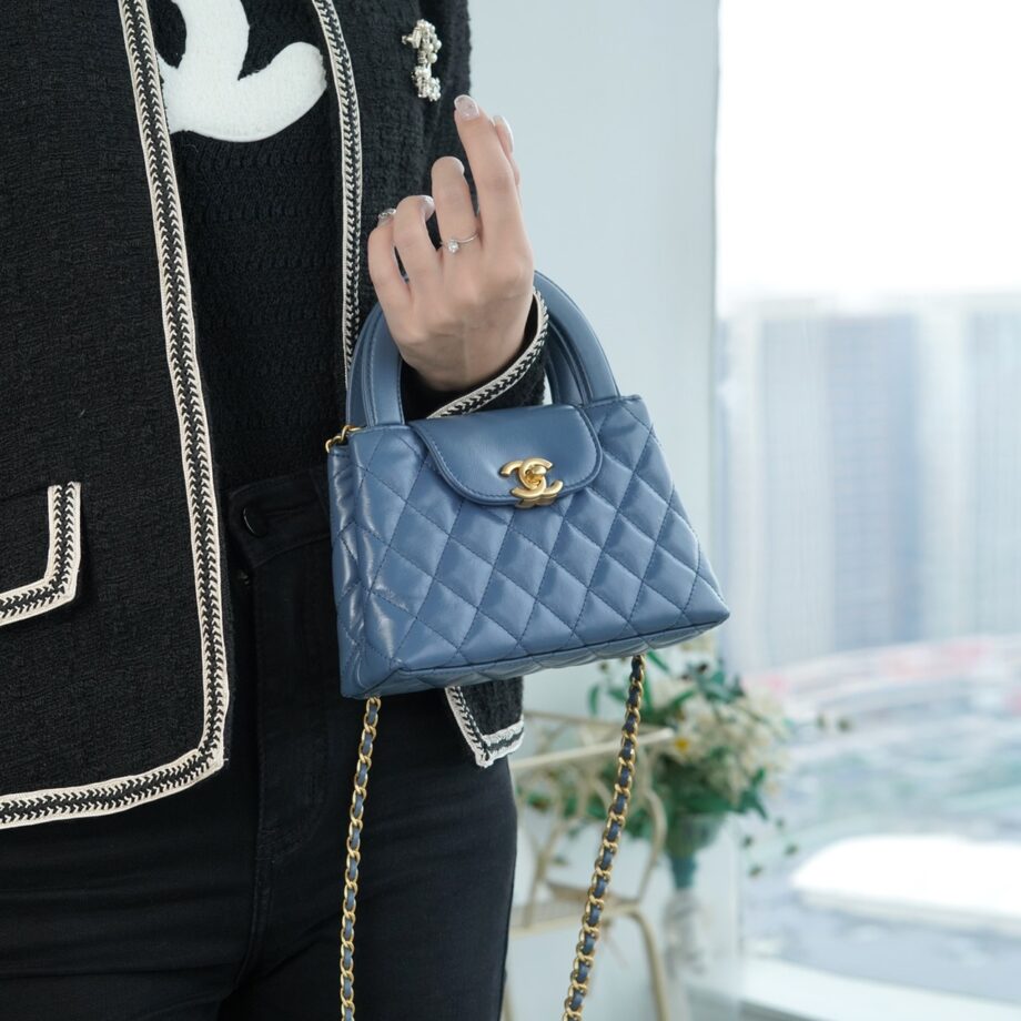 Chanel AS4416 23K Light Blue Large Kelly Handle Bag