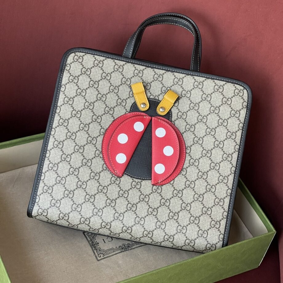 Gucci 664083 Ladybug Applique Supreme Canvas Children'S Bags