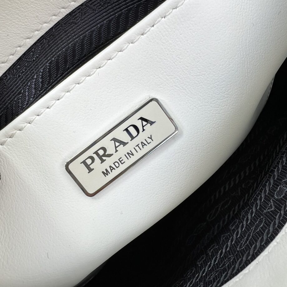 PRADA 1BE059 White New Bucket Bag