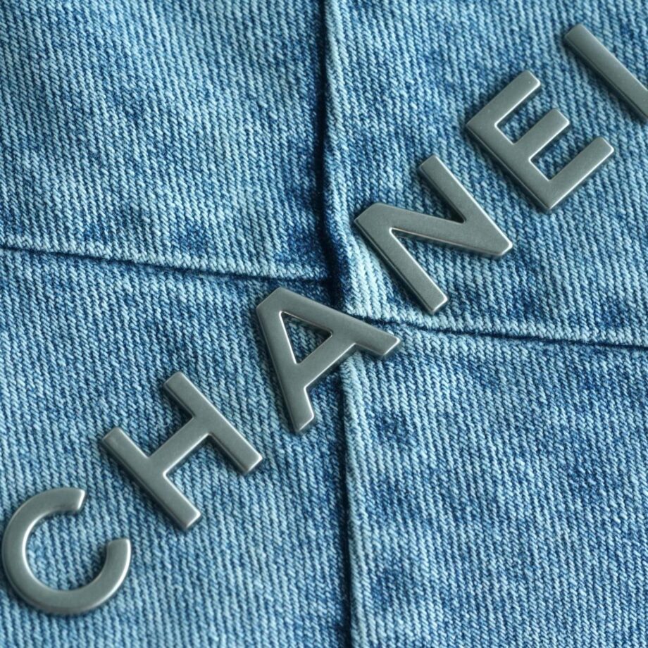 Chanel Denim Blue 23P Double Small Shoulder Back