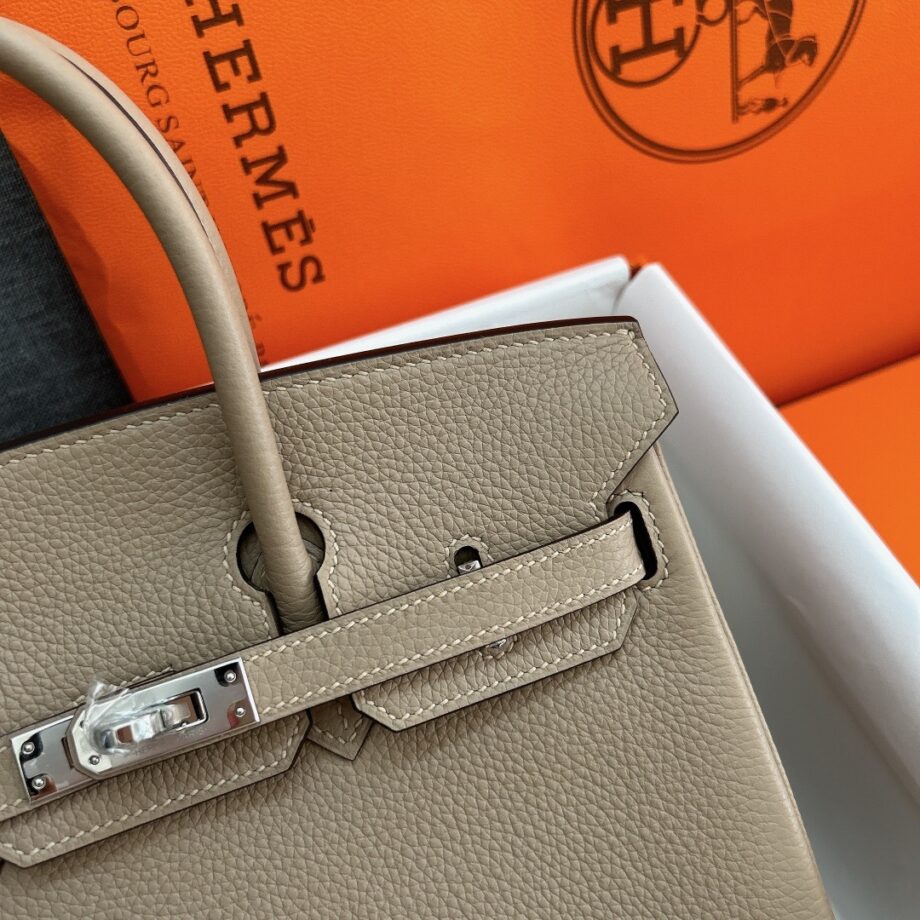 HermèS Birkin25 Turtledove Gray Togo Cowhide Handmade Sewing Birkin25