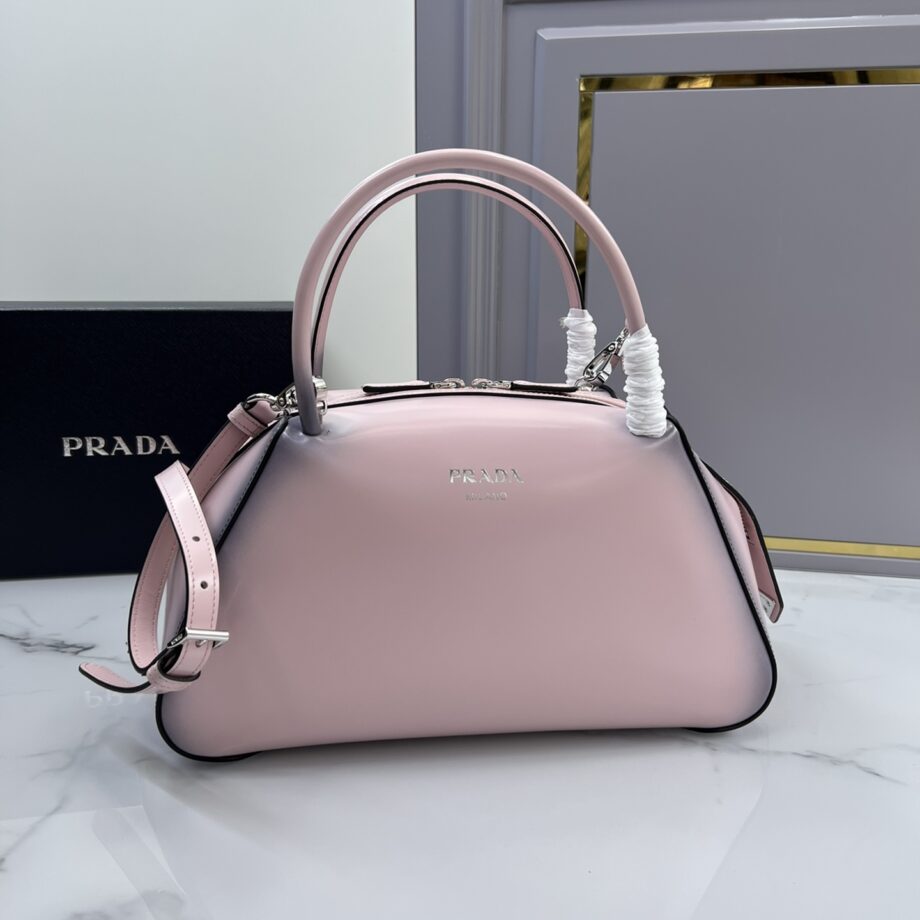 PRADA 1BA365 Pink Medium Brushed Leather Prada Supernova Handbag