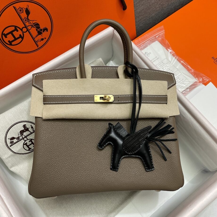 HermèS Birkin25 Elephant Gray Togo Leather Hand-Stitched Birkin 25