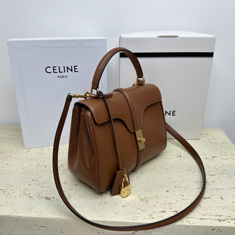 Celine 188003 Small 16 Bag In Satinated Calfskin