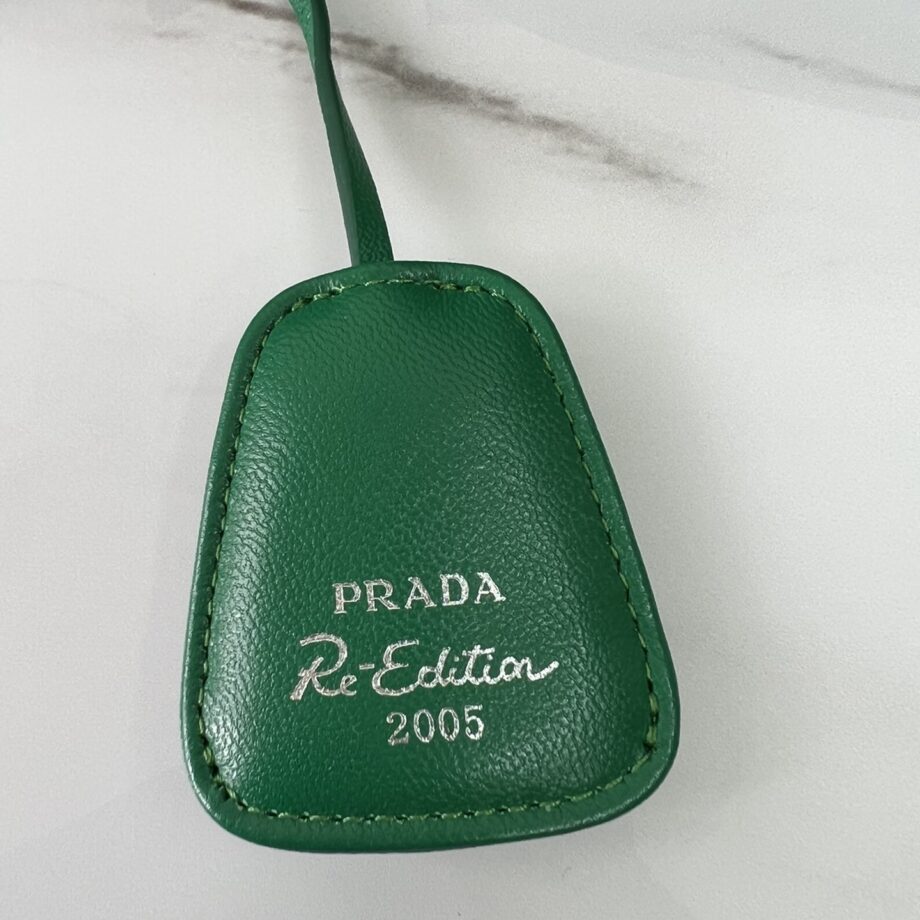 PRADA 1BH204 Green Sheepskin Hobo Bag