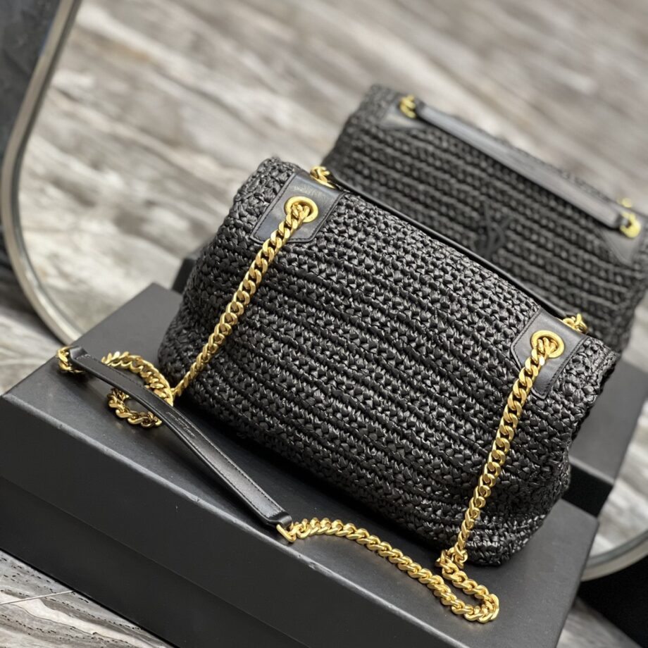 YSL 633158 Niki Raffia Woven Bag 4 Colors Available