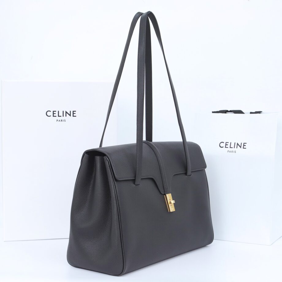 Celine 194043 Black Large Soft 16 Bag In Calfskin