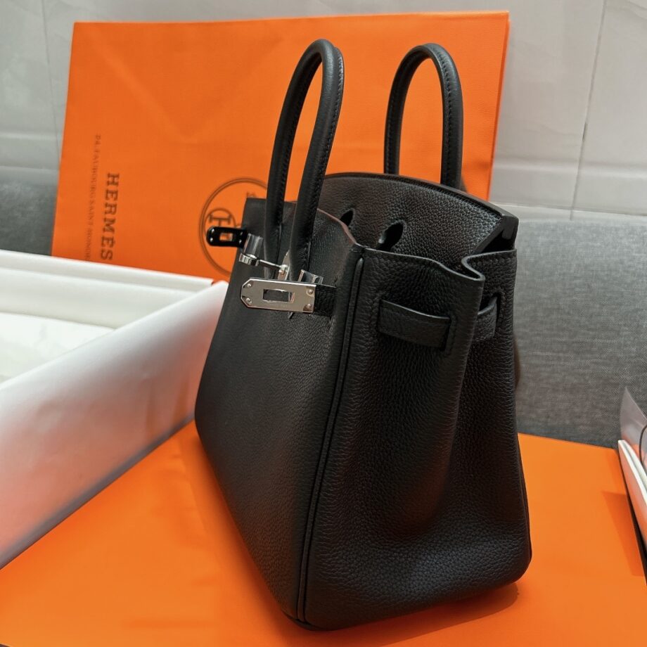 HermèS Birkin25 Black Togo Leather Hand-Stitched Birkin 25