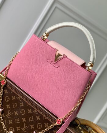 Louis Vuitton M22375 Pink Capucines Medium Handbag