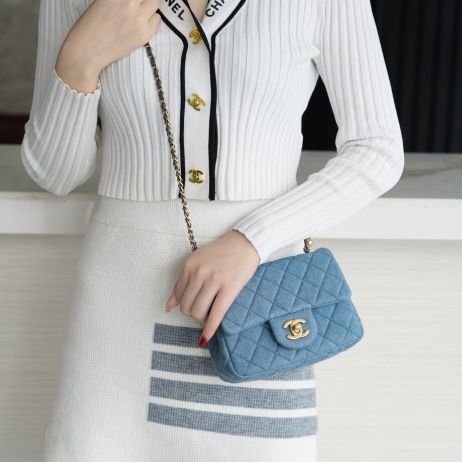 Chanel Denim 18 Cm Mini Flap Bag